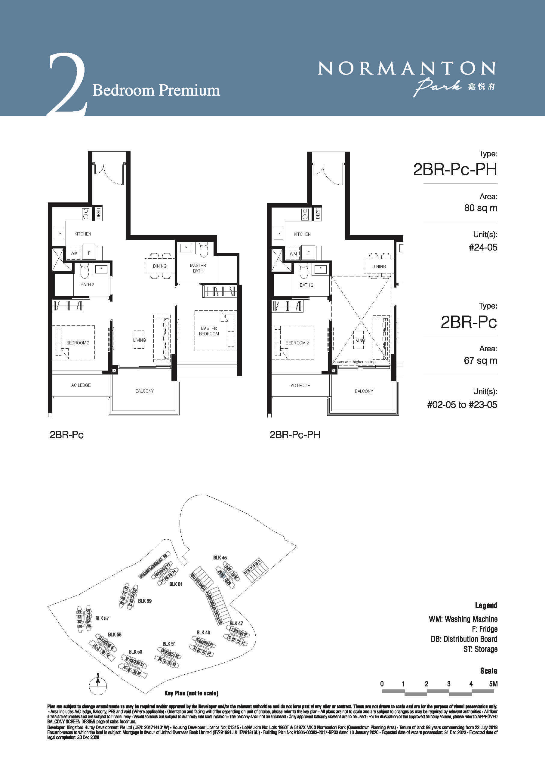 Normanton Park Floor Plan 2-Bedroom Premium Type Pc