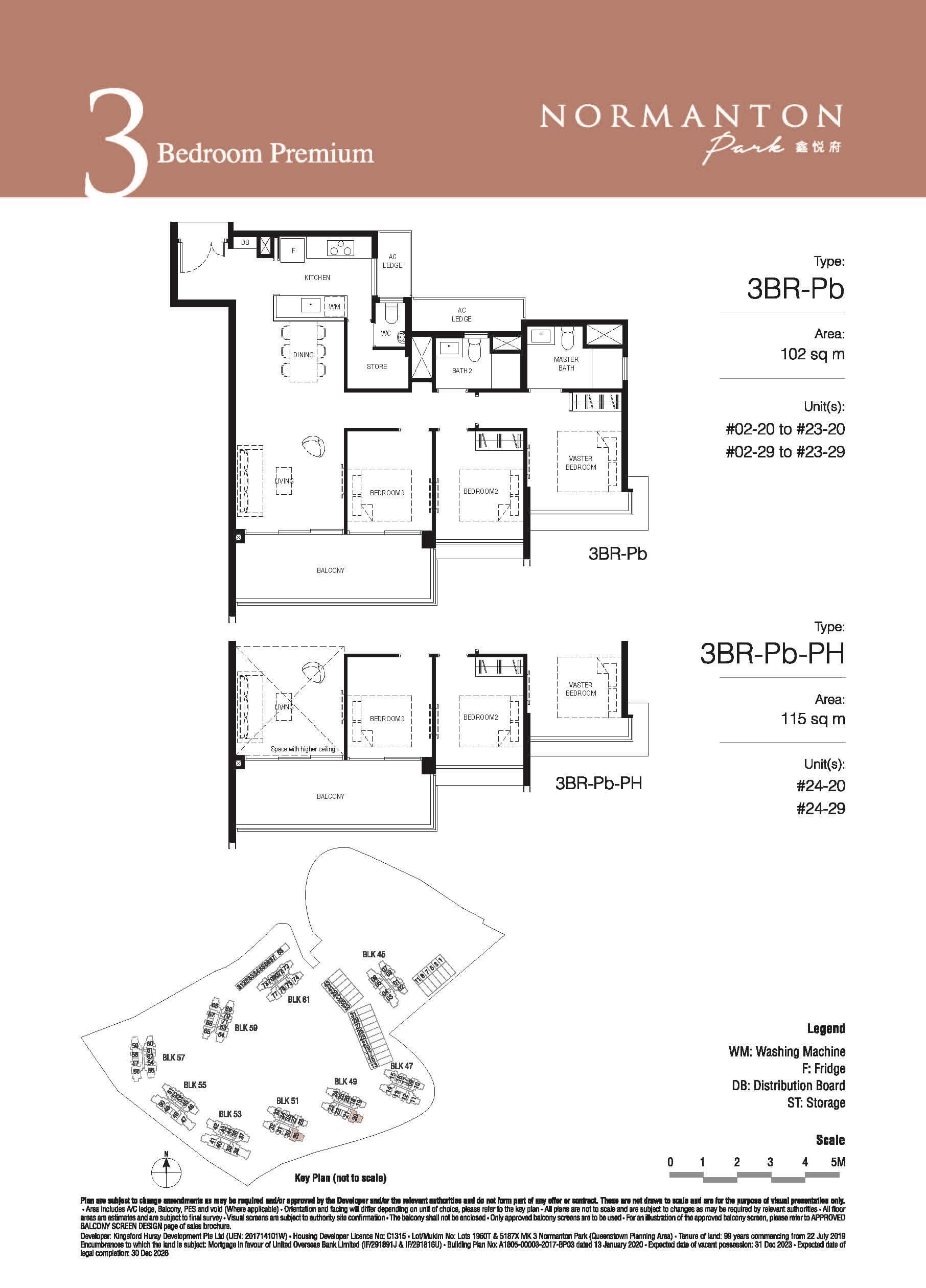Normanton Park Floor Plan 3-Bedroom Premium Type Pb