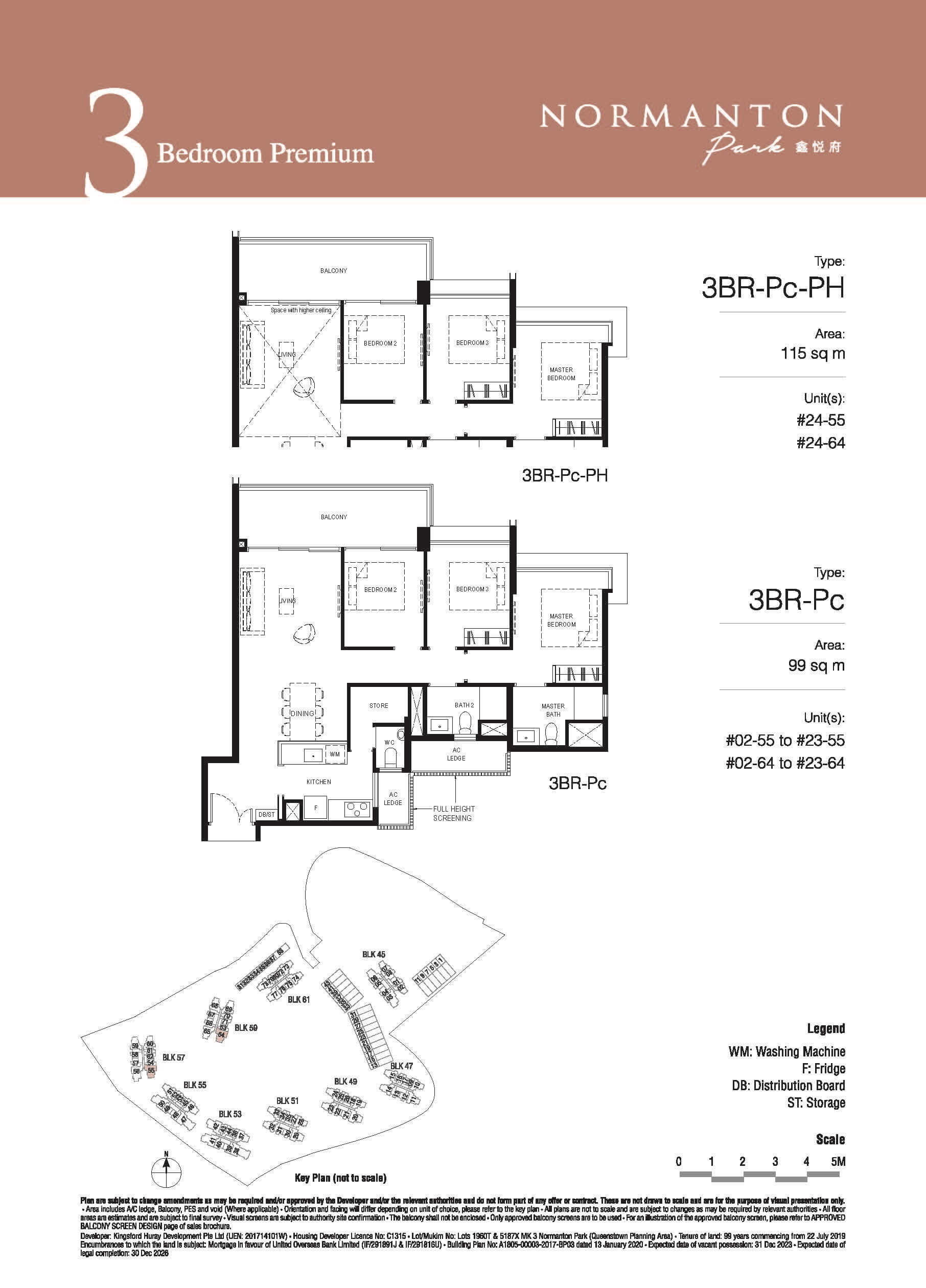 Normanton Park Floor Plan 3-Bedroom Premium Type Pc