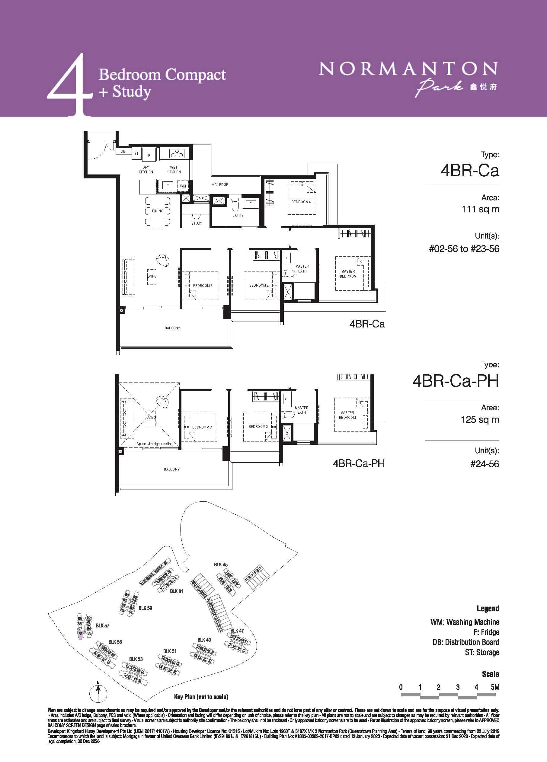 Normanton Park Floor Plan 4-Bedroom Compact Study Type Ca
