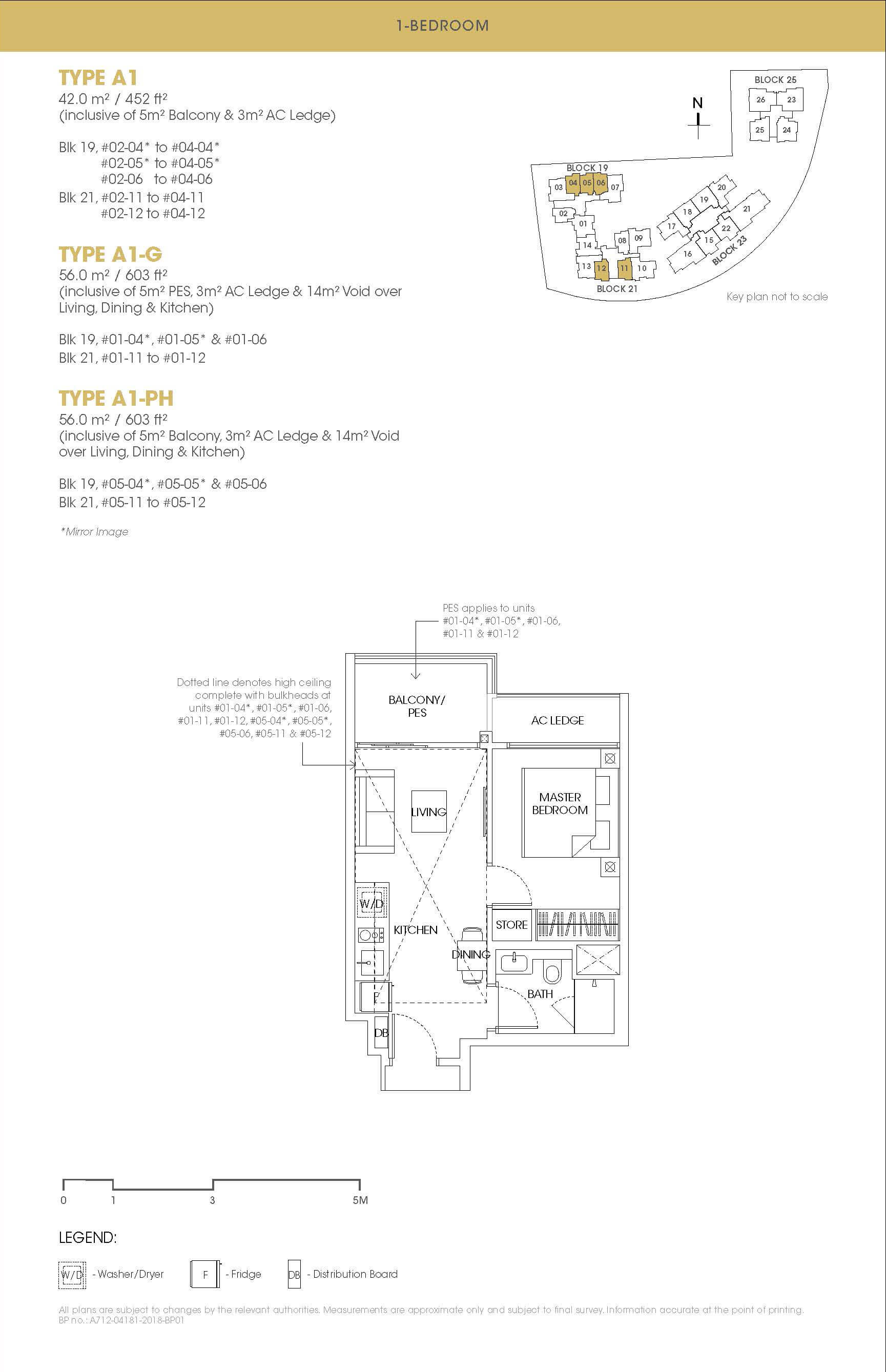 The Antares Floor Plan 1-Bedroom Type A1