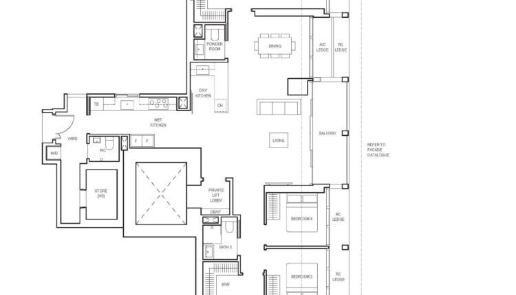 Canninghill Piers Floor Plan 4-Bedroom Premium Type DP2