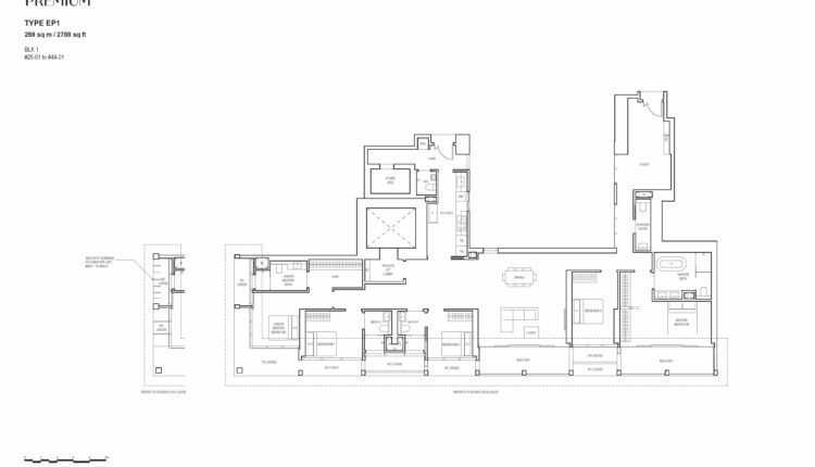 Canninghill Piers Floor Plan 5-Bedroom Premium Type EP1