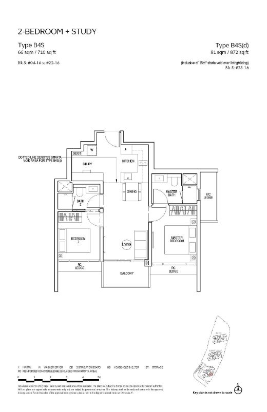 Piccadilly Grand Floor Plan 2-Bedroom Study Type B4S