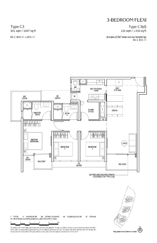 Piccadilly Grand Floor Plan 3-Bedroom Flexi Type C3