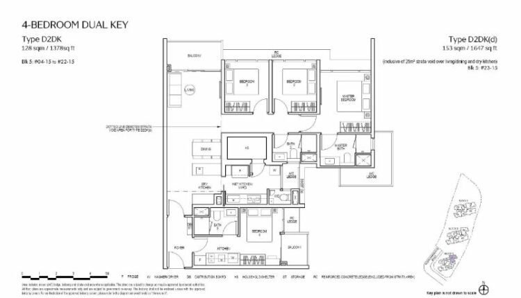 Piccadilly Grand Floor Plan 4-Bedroom Dual Key Type D2DK