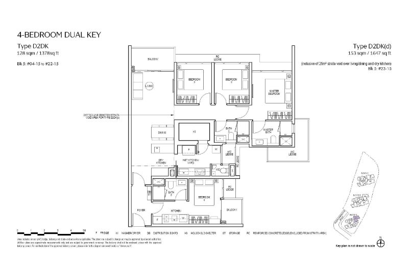 Piccadilly Grand Floor Plan 4-Bedroom Dual Key Type D2DK