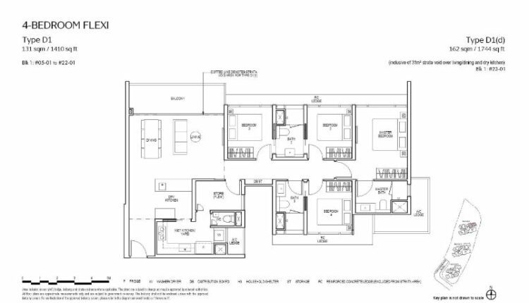 Piccadilly Grand Floor Plan 4-Bedroom Flexi Type D1