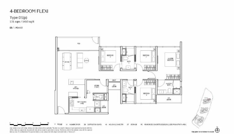 Piccadilly Grand Floor Plan 4-Bedroom Flexi Type D1p