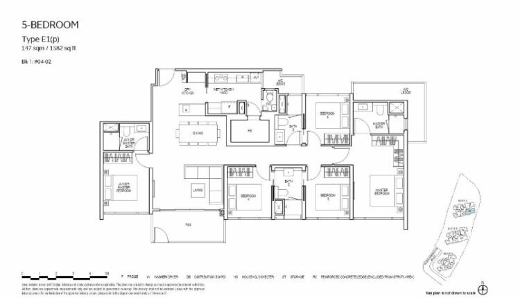 Piccadilly Grand Floor Plan 5-Bedroom Type E1p