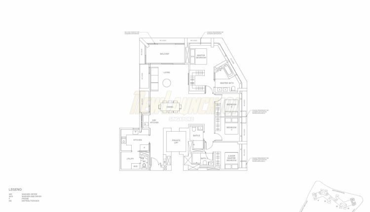 The Reserve Residences Floor Plan Horizon 4-Bedroom Type D3