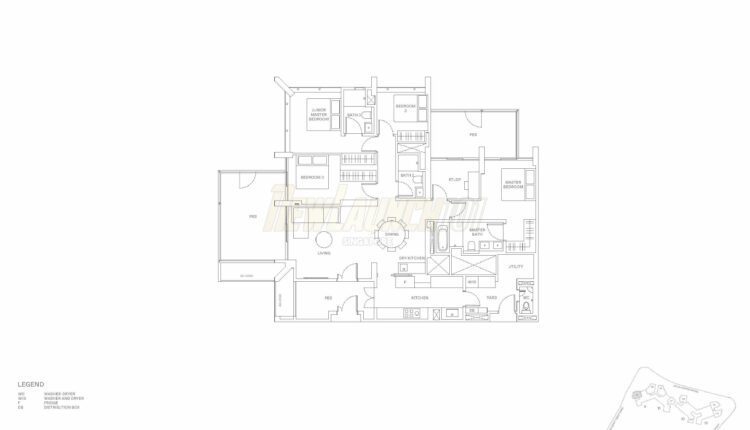The Reserve Residences Floor Plan - Treetops 4-Bedroom Type G1