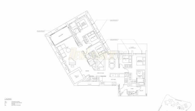 The Reserve Residences Floor Plan - Treetops 5-Bedroom Type E3