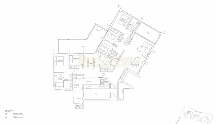 The Reserve Residences Floor Plan - Treetops 5-Bedroom Type G3