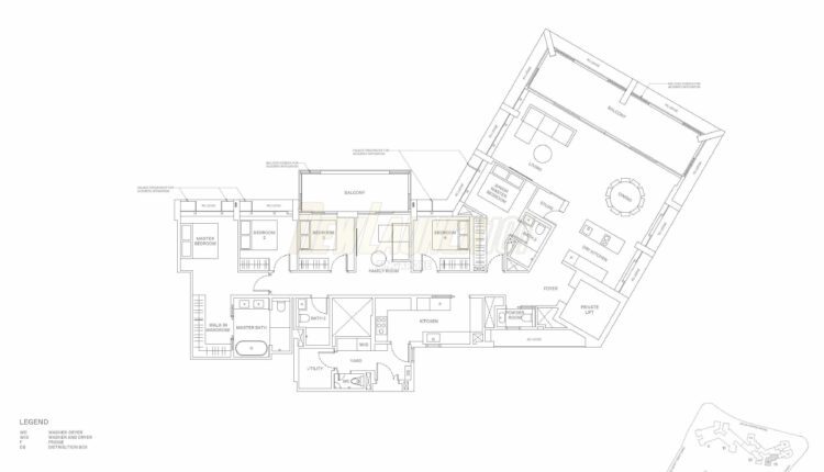 The Reserve Residences Floor Plan - Treetops 5-Bedroom Type P2