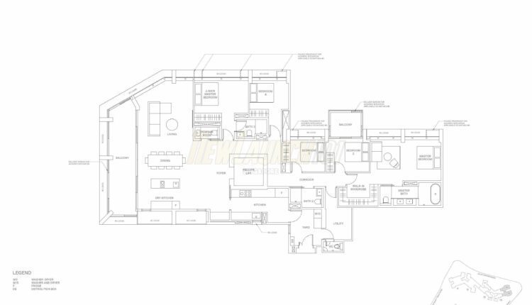 The Reserve Residences Floor Plan - Treetops 5-Bedroom Type P3