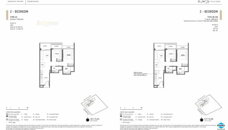 Blossoms by the Park Floor Plan 2-Bedroom Type B1