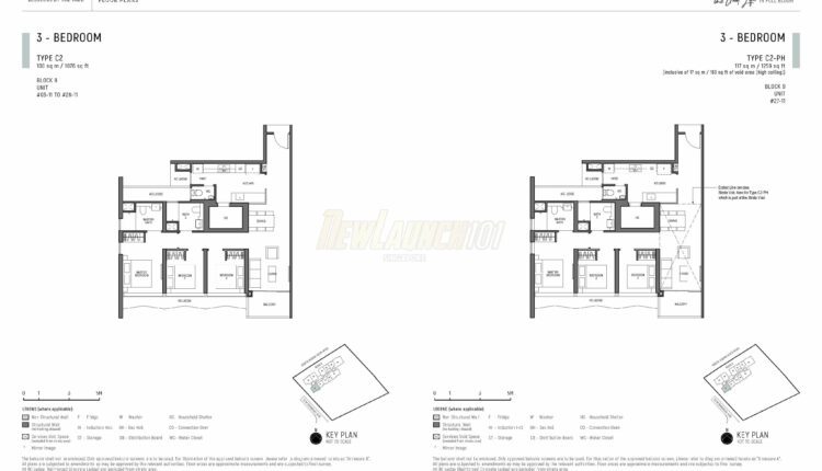 Blossoms by the Park Floor Plan 3-Bedroom Type C2