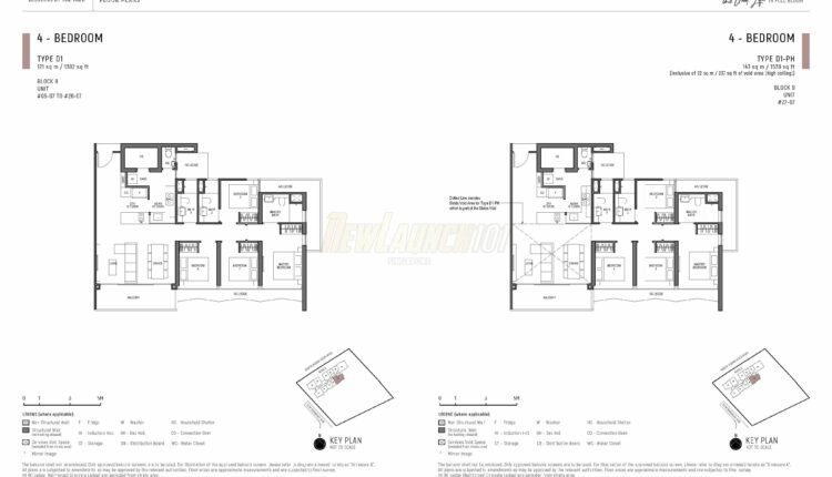 Blossoms by the Park Floor Plan 4-Bedroom Type D1