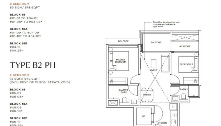 Terra Hill Floor Plan 2-Bedroom Type B2