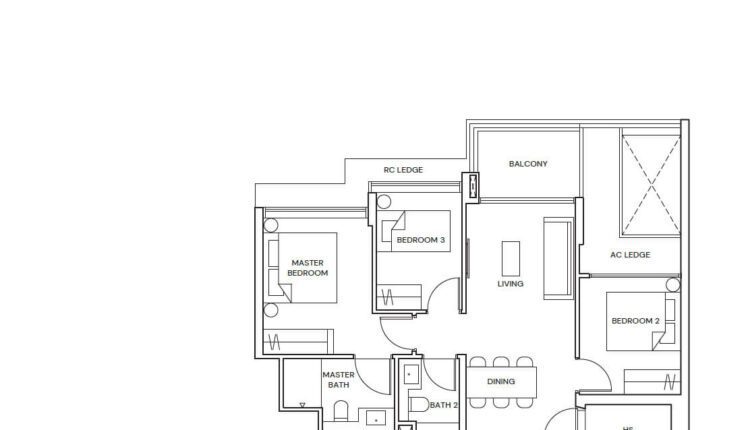 Terra Hill Floor Plan 3-Bedroom Type C1