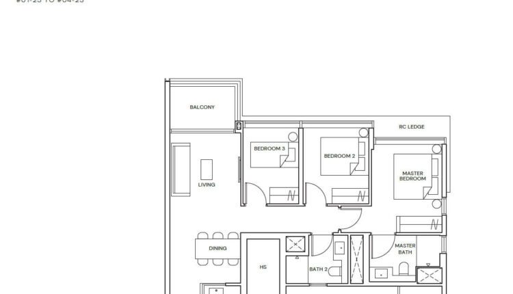 Terra Hill Floor Plan 3-Bedroom Type C3
