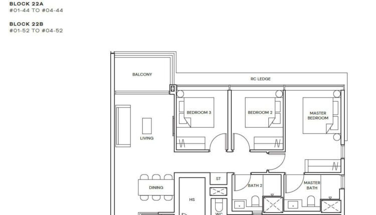 Terra Hill Floor Plan 3-Bedroom Type C4