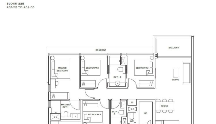 Terra Hill Floor Plan 4-Bedroom Type D2