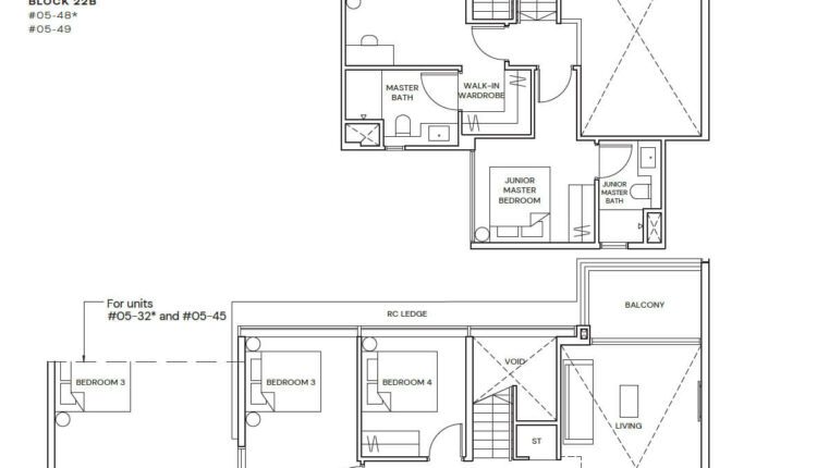 Terra Hill Floor Plan 4-Bedroom Type D6-PH