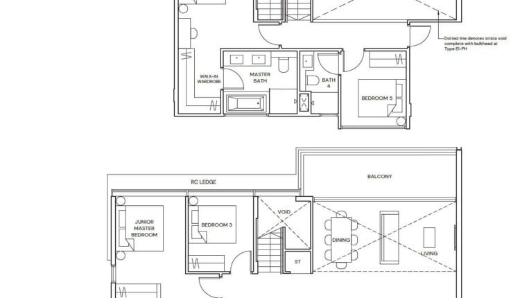 Terra Hill Floor Plan 5-Bedroom Type E1-PH