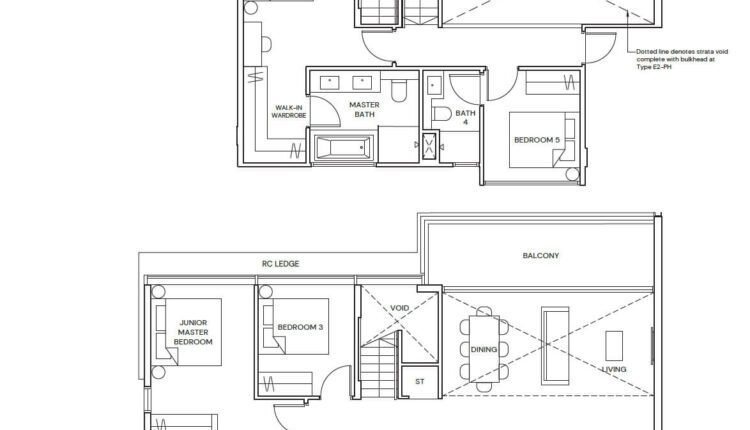 Terra Hill Floor Plan 5-Bedroom Type E2-PH