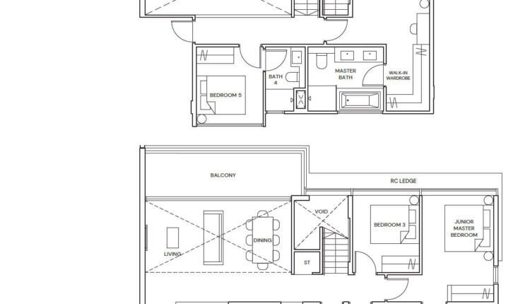Terra Hill Floor Plan 5-Bedroom Type E3-PH