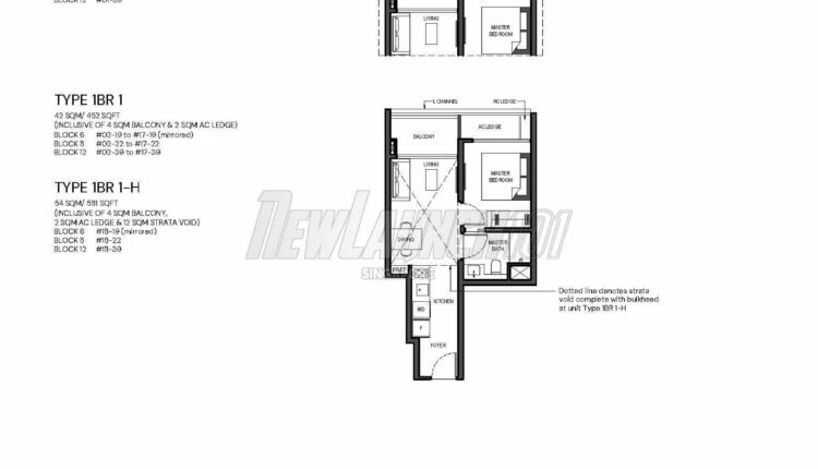 Grand Dunman Floor Plan 1-Bedroom Type 1BR 1