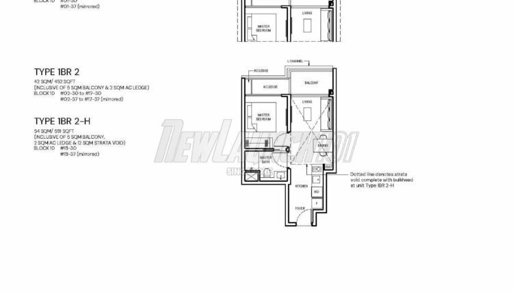 Grand Dunman Floor Plan 1-Bedroom Type 1BR 2