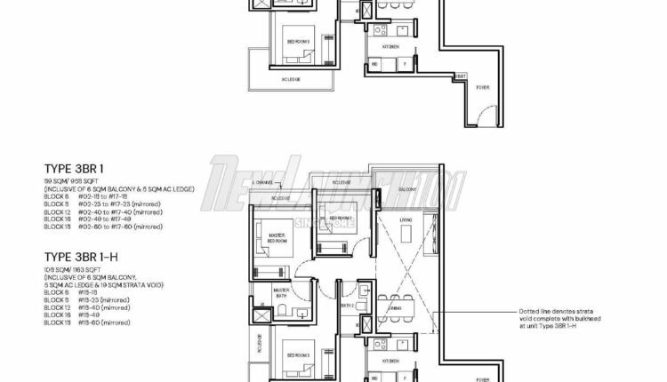 Grand Dunman Floor Plan 3-Bedroom 3BR 1