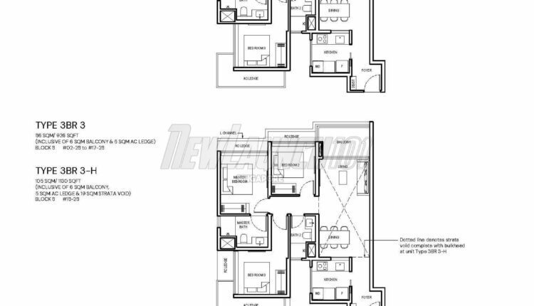 Grand Dunman Floor Plan 3-Bedroom 3BR 3