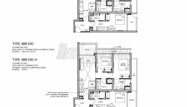 Grand Dunman Floor Plan 3-Bedroom Dual Key 3BR DK1