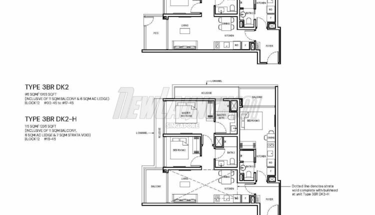 Grand Dunman Floor Plan 3-Bedroom Dual Key 3BR DK2