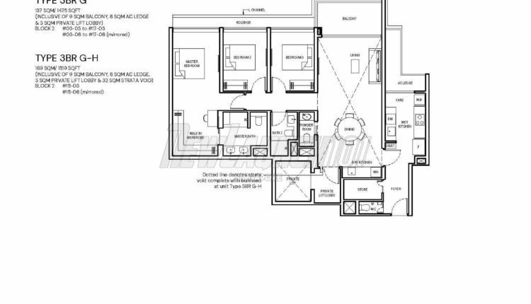 Grand Dunman Floor Plan 3-Bedroom Grand 3BR G