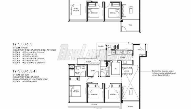 Grand Dunman Floor Plan 3-Bedroom Study 3BR LS