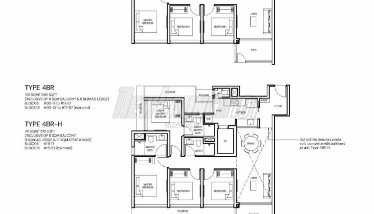 Grand Dunman Floor Plan 4-Bedroom 4BR