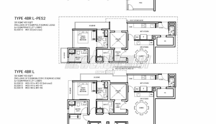 Grand Dunman Floor Plan 4-Bedroom Luxury 4BR L