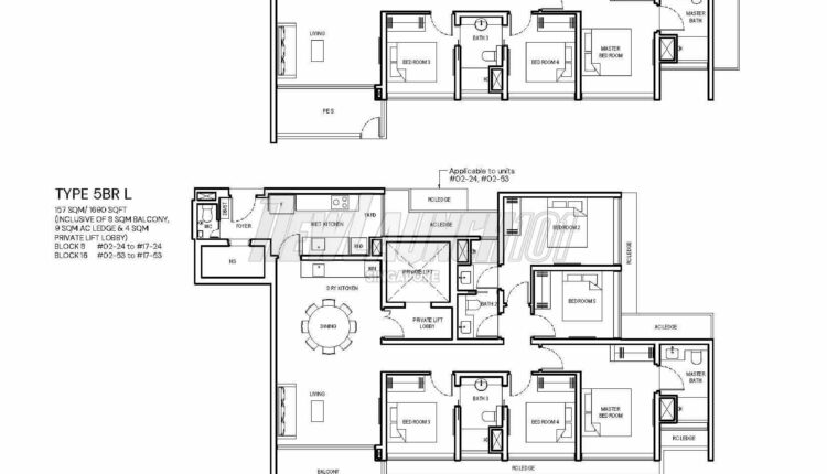 Grand Dunman Floor Plan 5-Bedroom Luxury 5BR L