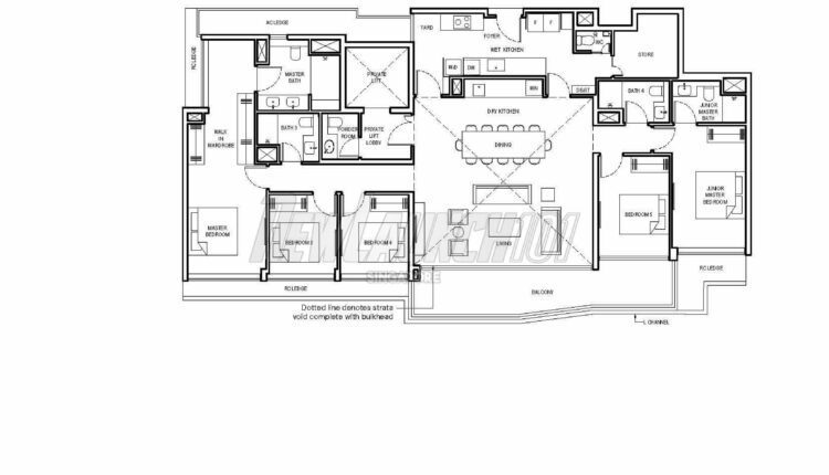Grand Dunman Floor Plan Penthouse PH6