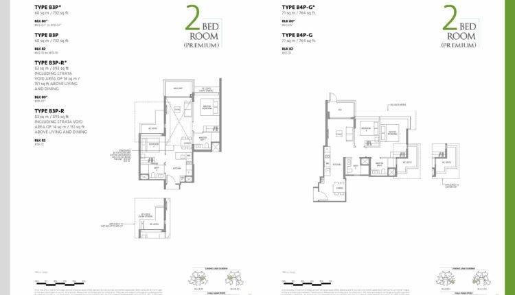 The Lakegarden Residences Floor Plan 2-Bedroom Premium