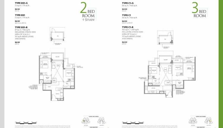 The Lakegarden Residences Floor Plan 3-Bedroom