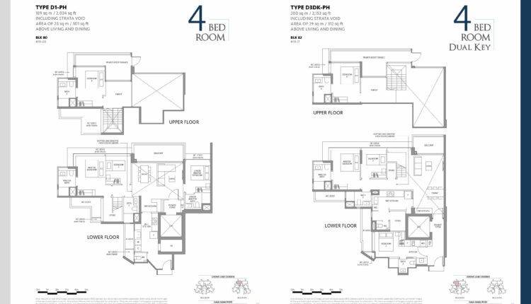 The Lakegarden Residences Floor Plan 4-Bedroom Penthouse