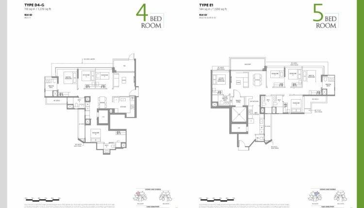 The Lakegarden Residences Floor Plan 5-Bedroom